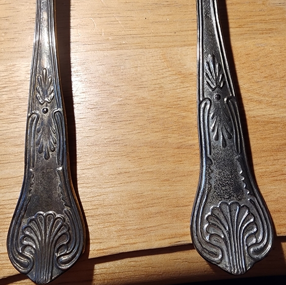 Set x 2 Vintage Silver Plated Serving Spoons Circa 60's - Picture 3 of 4